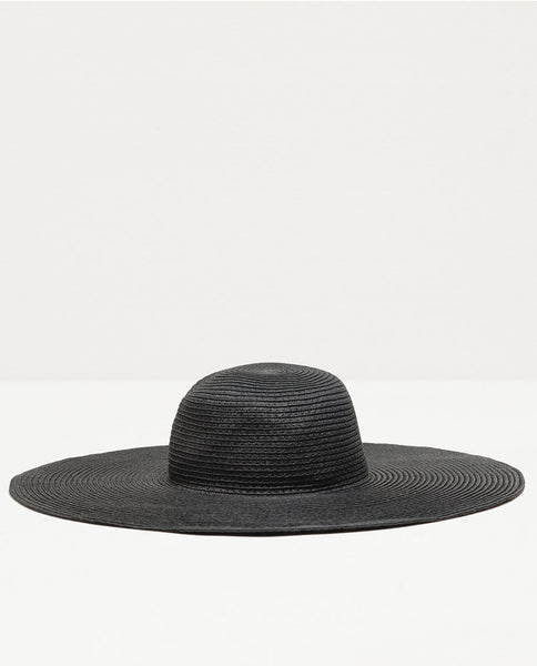 BLACK WIDE BRIM HAT