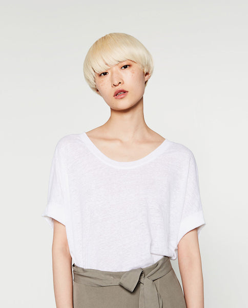 OVERSIZED LINEN T-SHIRT