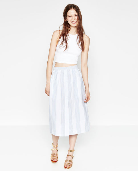 MIDI BUTTONED SKIRT