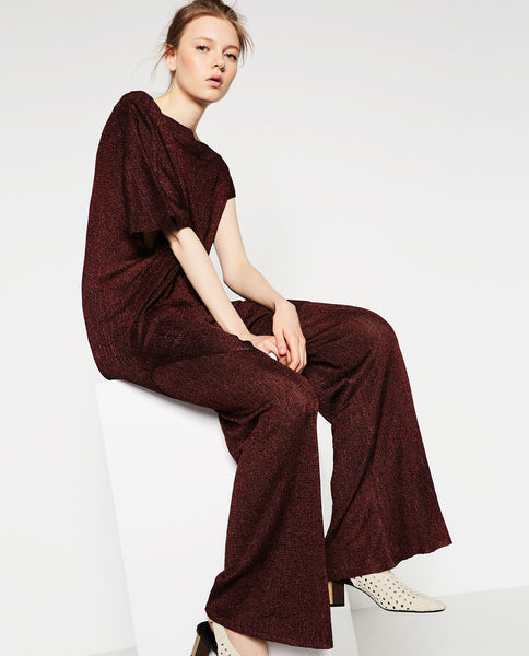 KNIT PALAZZO TROUSERS