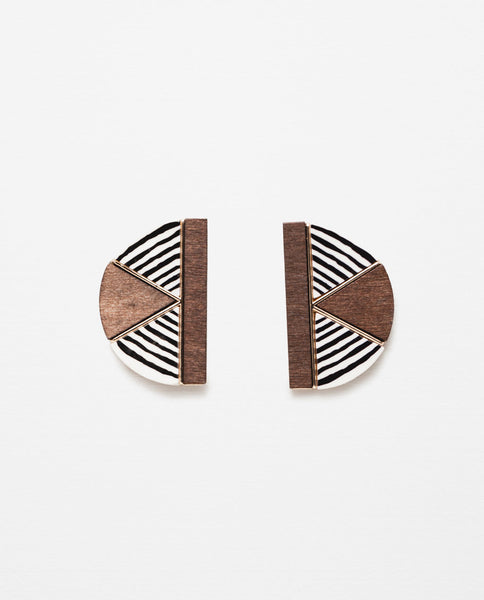 CERAMIC WOOD EARRINGS