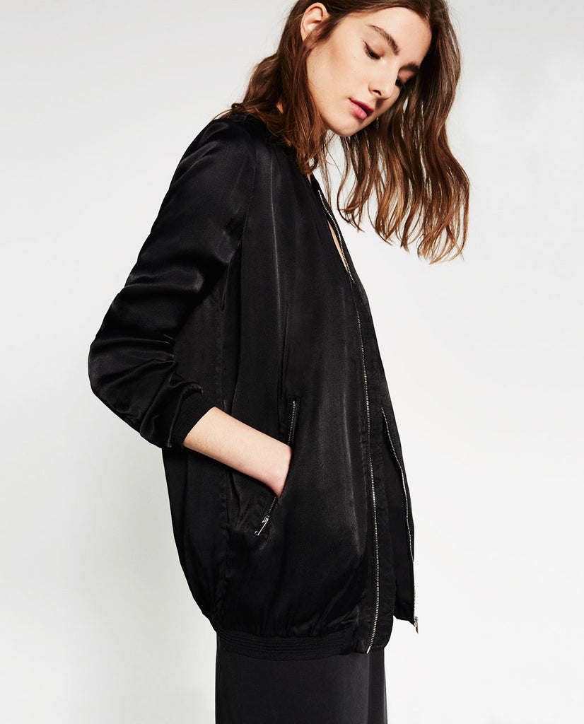 GLOSSY BOMBER JACKET