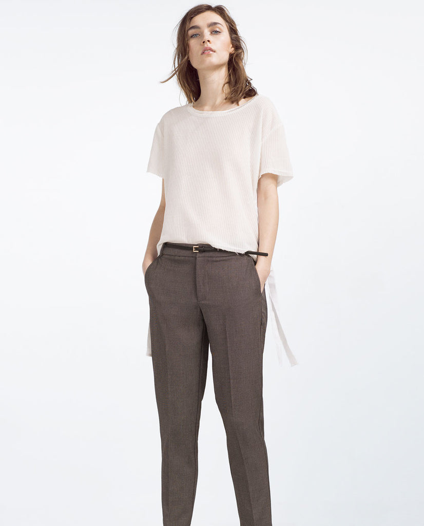 CHINO TROUSERS WITH BELT