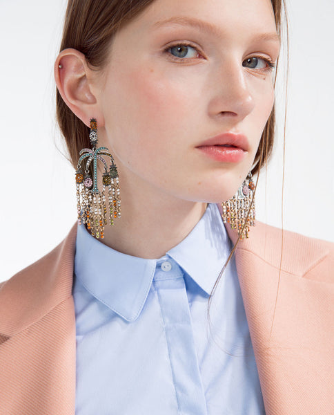 PINEAPPLE AND PALM TREE EARRINGS