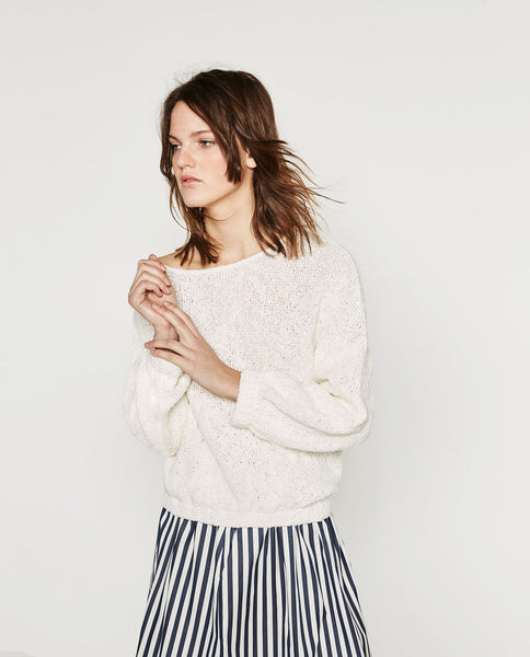 KNIT SWEATSHIRT