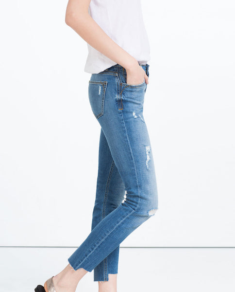 MID-RISE SKINNY JEANS