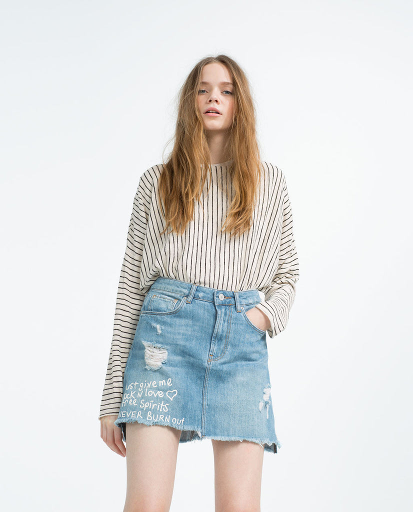 "I AM DENIM" COLLECTION DENIM SKIRT