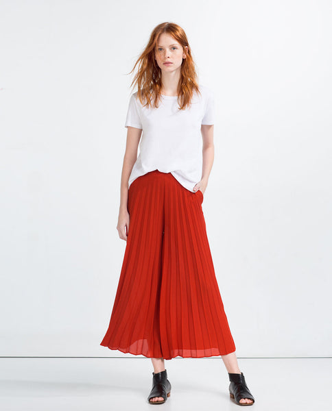 PLEATED FRONT CULOTTES