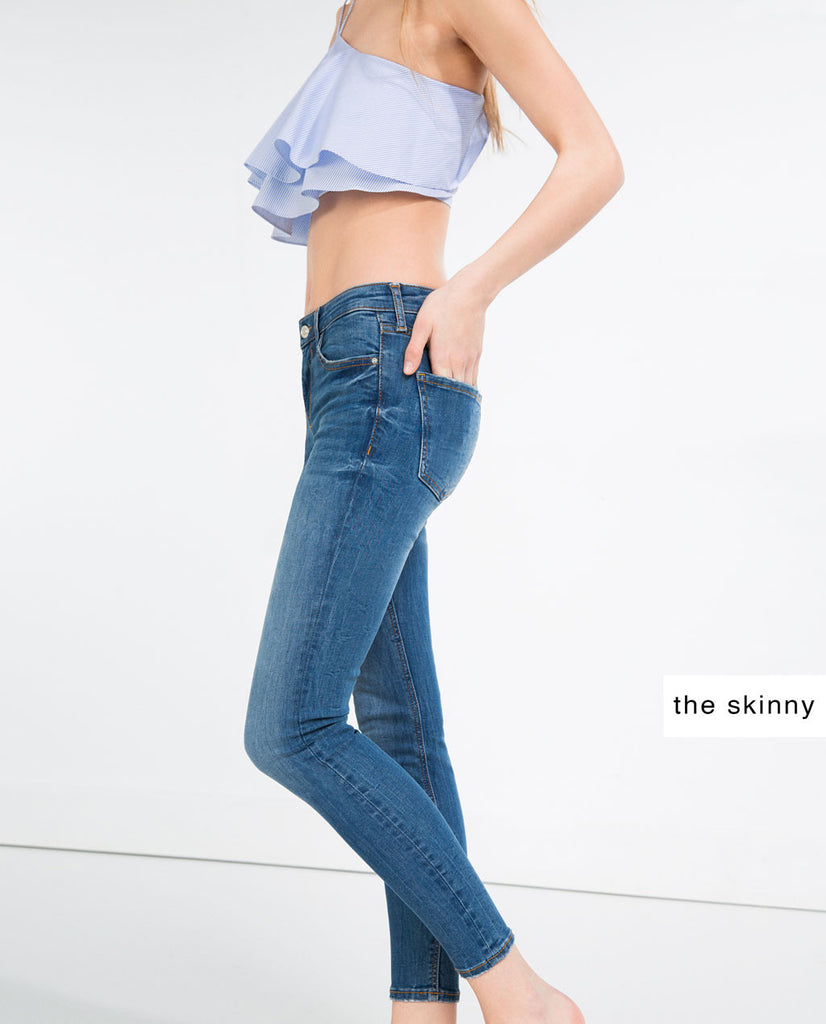 MID-RISE SKINNY JEANS