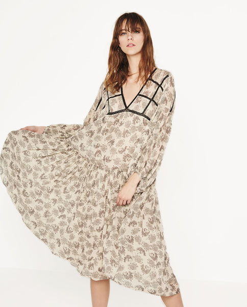 PRINTED LOOSE-FIT DRESS