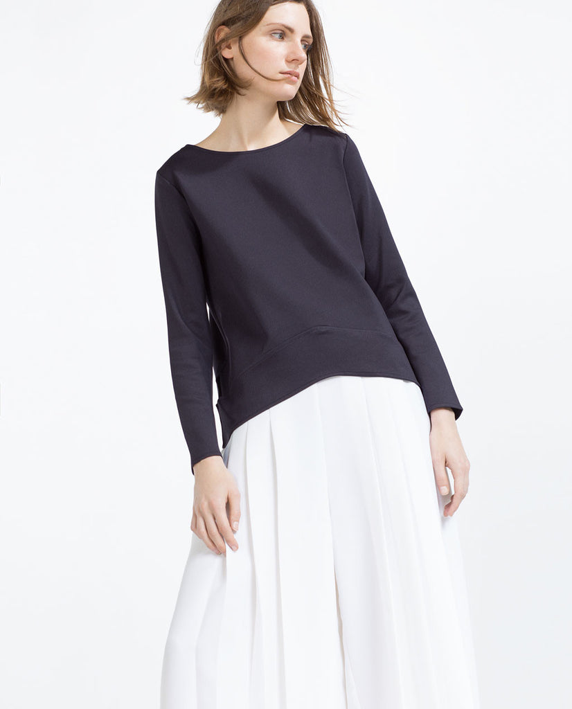 CINCHED WAIST SWEATSHIRT