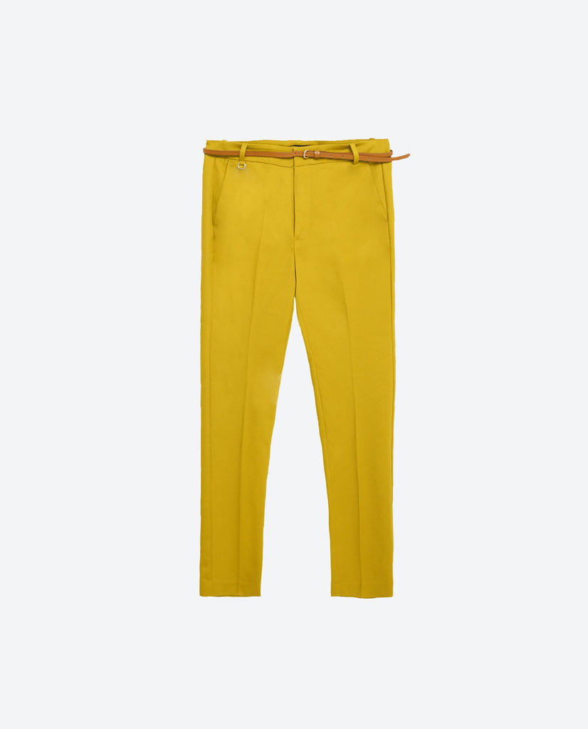 MID-RISE TROUSERS WITH BELT